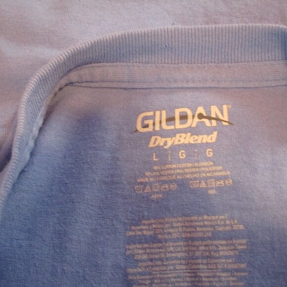 Abraham Lincoln Shirt Large Light Blue USA Flag Sunglasses Graphic Tee - Picture 6 of 6